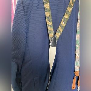 Trafalgar Jaguar braces. Rare button braces with jaguar jungle print